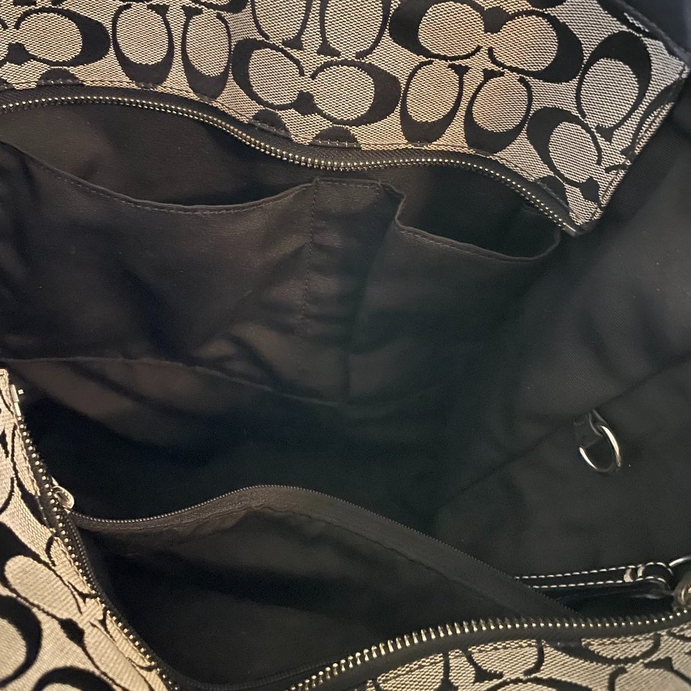 COACH Large Soho Black Signature Tote - No. CO6Q-10080 - Picture 3 of 9